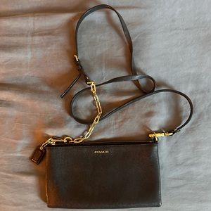 Coach cross body black purse